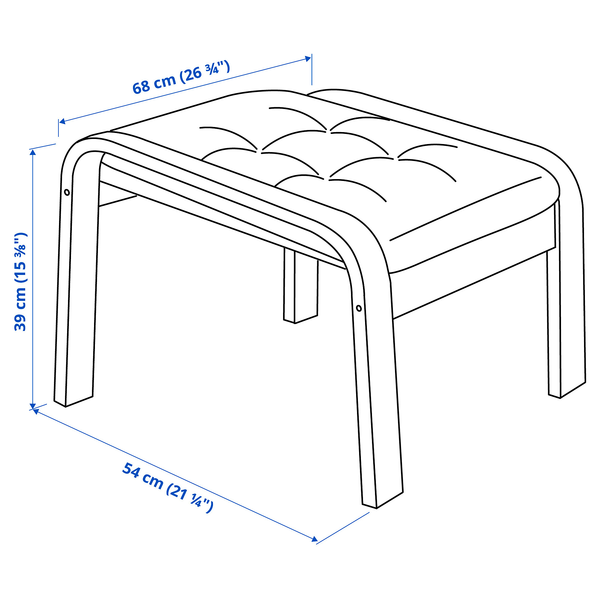 POÄNG armchair and footstool