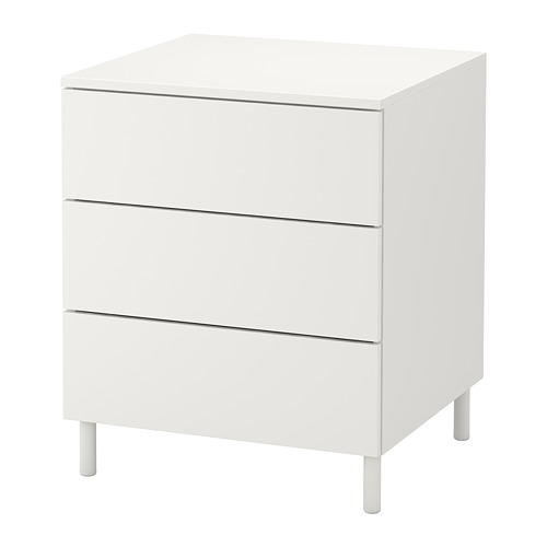 PLATSA - 抽屜櫃/3抽, 白色/Fonnes 白色, 60x57x73 公分 | IKEA 線上購物 - PE686920_S4
