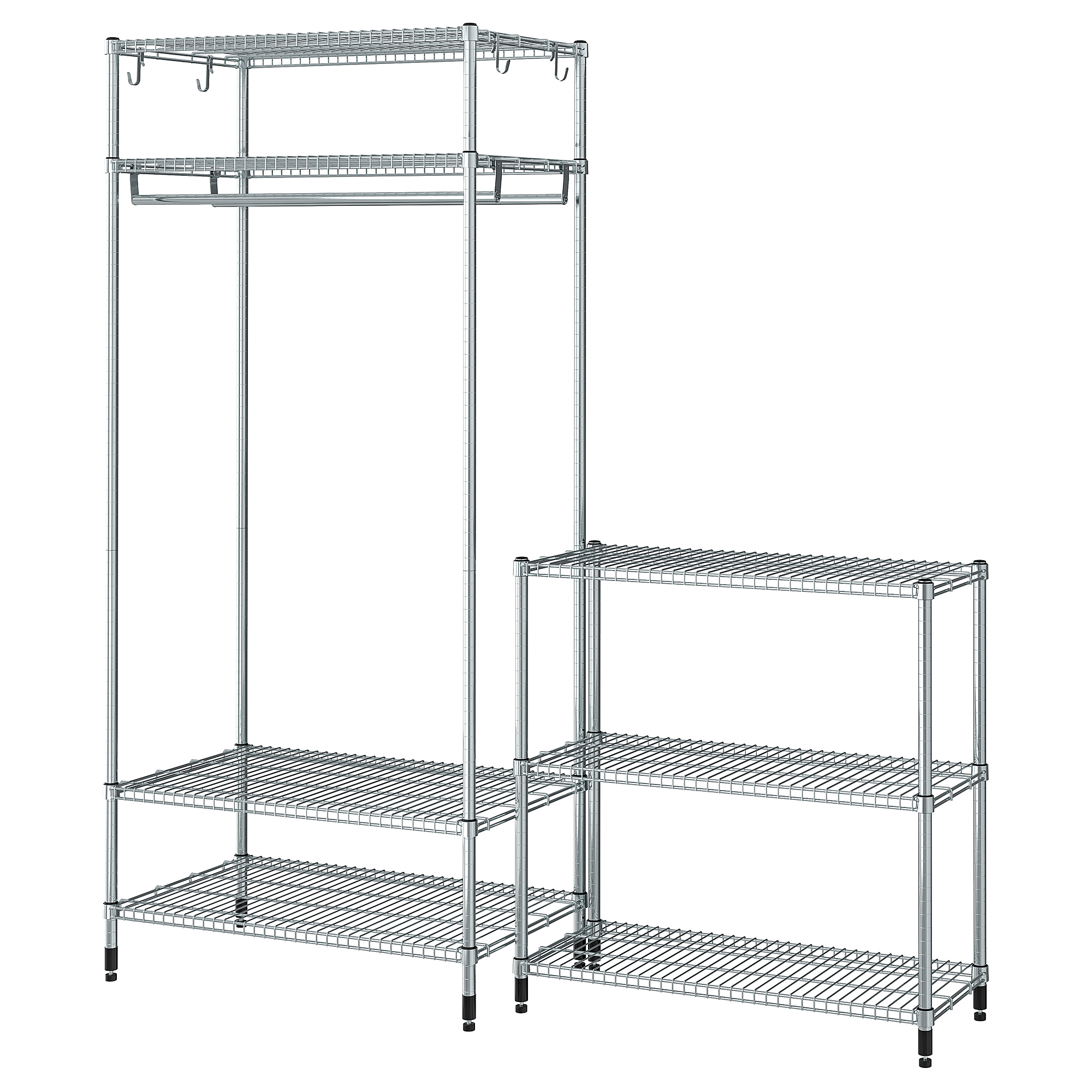 OMAR shelving unit with clothes rail