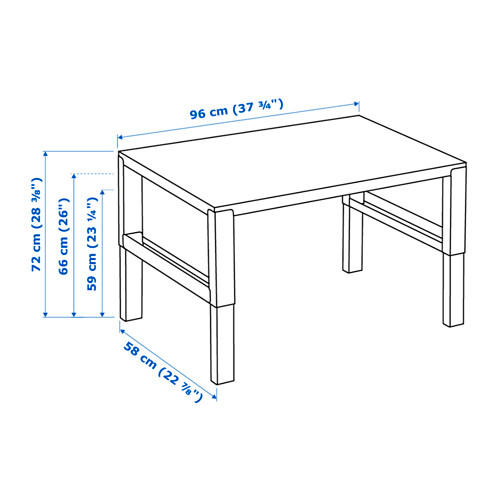 PÅHL - 書桌/工作桌, 白色/土耳其藍 | IKEA 線上購物 - PE639538_S4