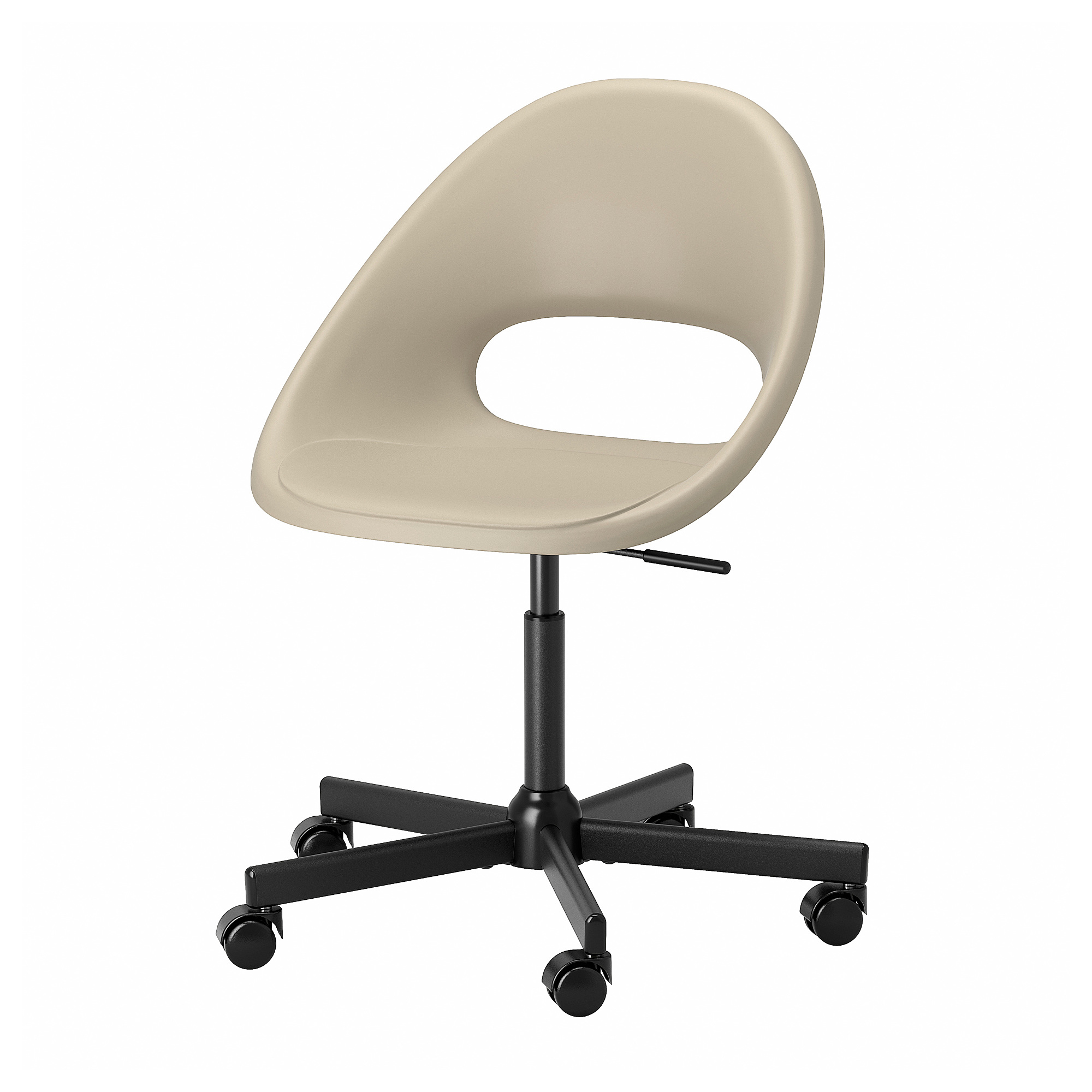 ELDBERGET/MALSKÄR - 電腦椅含升降桿, 米色/黑色| IKEA 線上購物