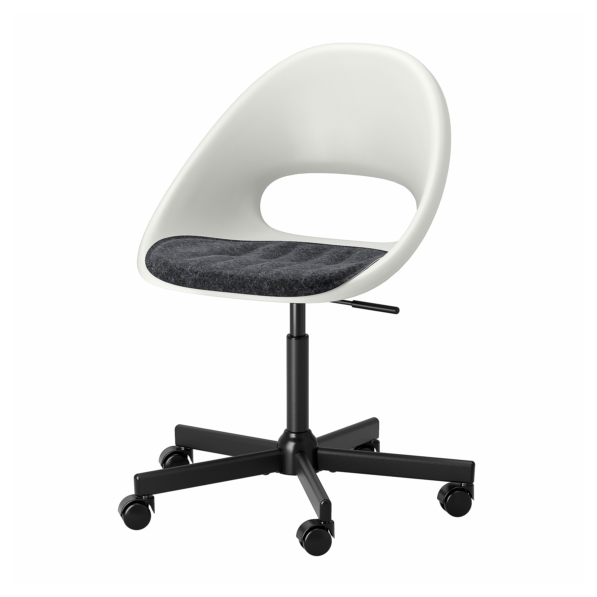 LOBERGET/MALSKÄR swivel chair + pad