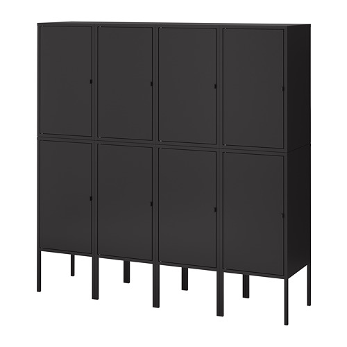 LIXHULT - storage combination, anthracite, 140x35x142 cm | IKEA Taiwan Online - PE784140_S4