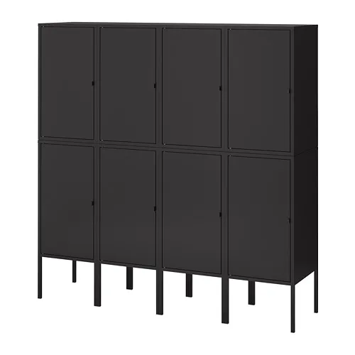 LIXHULT - 收納組合, 碳黑色, 140x35x142 公分 | IKEA 線上購物 - PE784140_S4