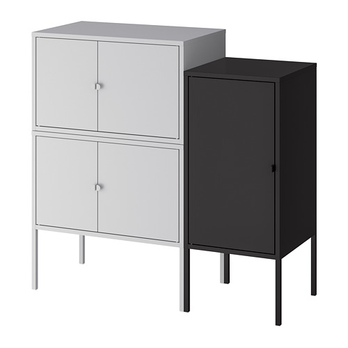 LIXHULT - 收納櫃組合, 灰色/碳黑色 | IKEA 線上購物 - PE784144_S4