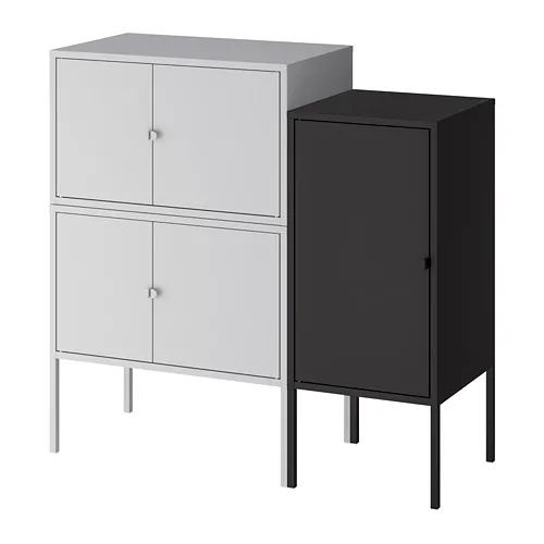 LIXHULT - 收納櫃組合, 灰色/碳黑色, 95x35x92 公分 | IKEA 線上購物 - PE784144_S4