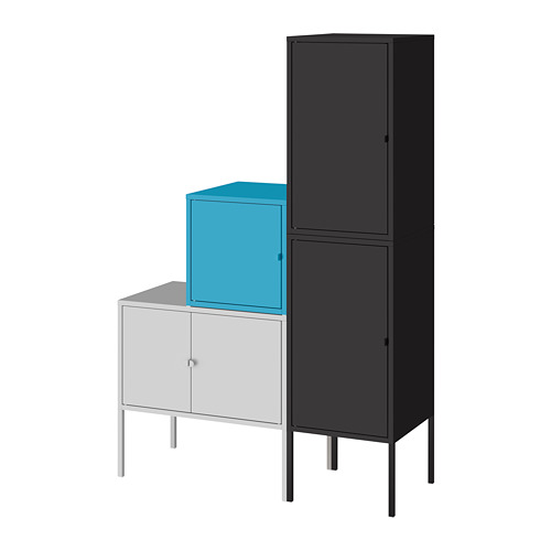 LIXHULT - 收納組合, 灰色 藍色/碳黑色 | IKEA 線上購物 - PE784148_S4