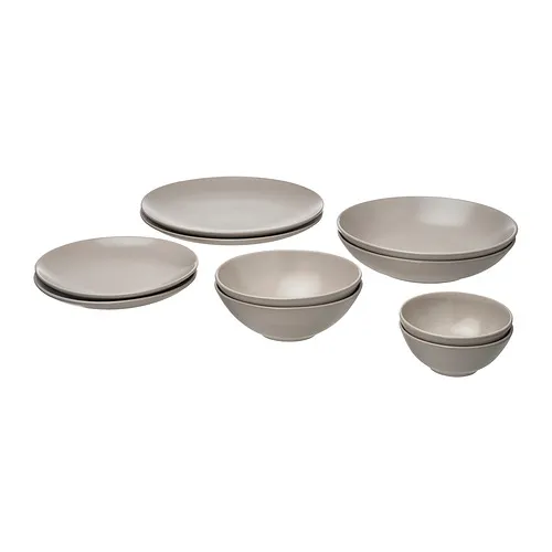 FÄRGKLAR - 餐具 10件組, 消光 淺灰色 | IKEA 線上購物 - PE911672_S4