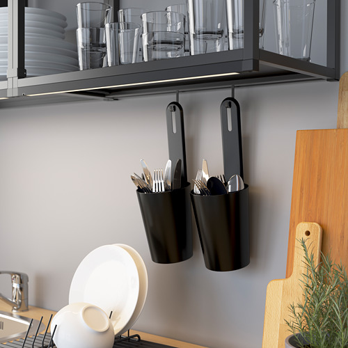 ENHET - 壁櫃框附層板, 碳黑色 | IKEA 線上購物 - PE784282_S4