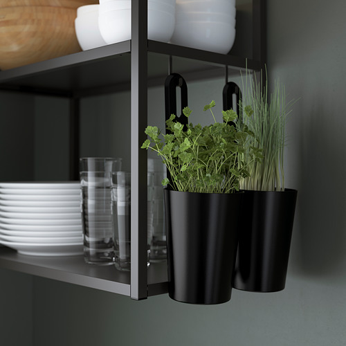 ENHET - 壁櫃框附層板, 碳黑色 | IKEA 線上購物 - PE784300_S4
