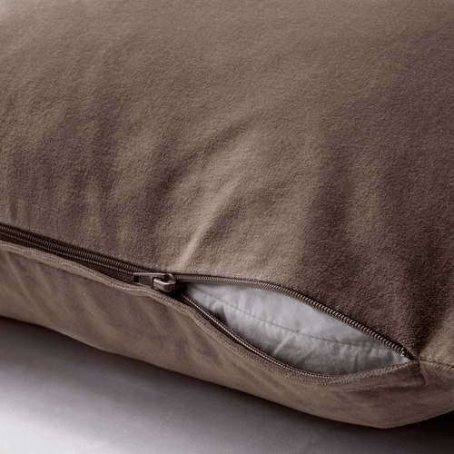 SANELA - 靠枕套, 灰色/棕色 | IKEA 線上購物 - PE784344_S4