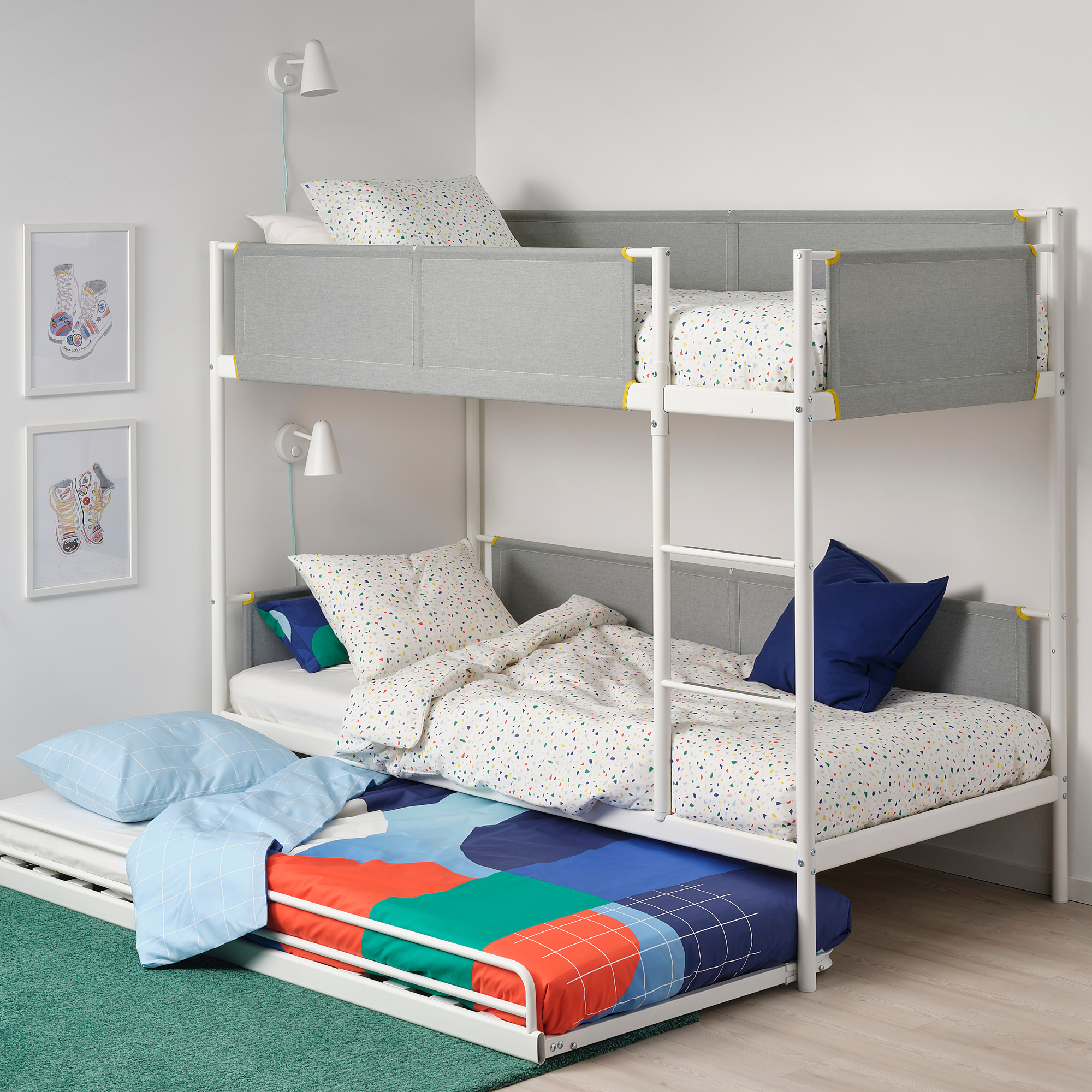 VITVAL bunk bed frame with underbed