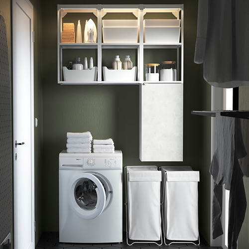 ENHET - storage combination for laundry, white/concrete effect | IKEA Taiwan Online - PE784435_S4