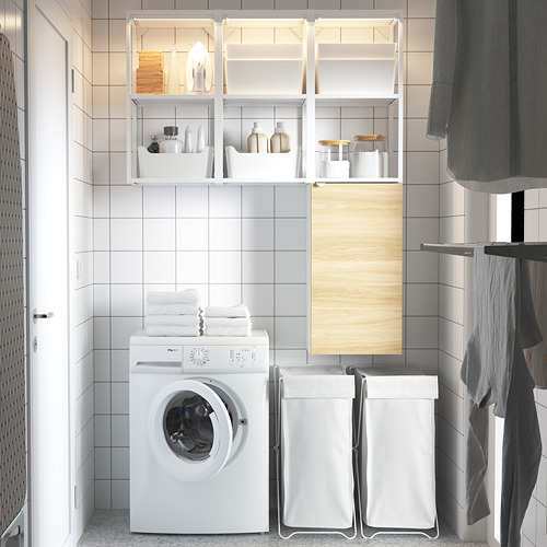 ENHET - storage combination for laundry, white/oak effect | IKEA Taiwan Online - PE784437_S4