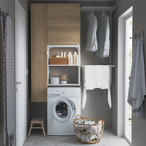 ENHET - storage combination for laundry, white/oak effect | IKEA Taiwan Online - PE784456_S4