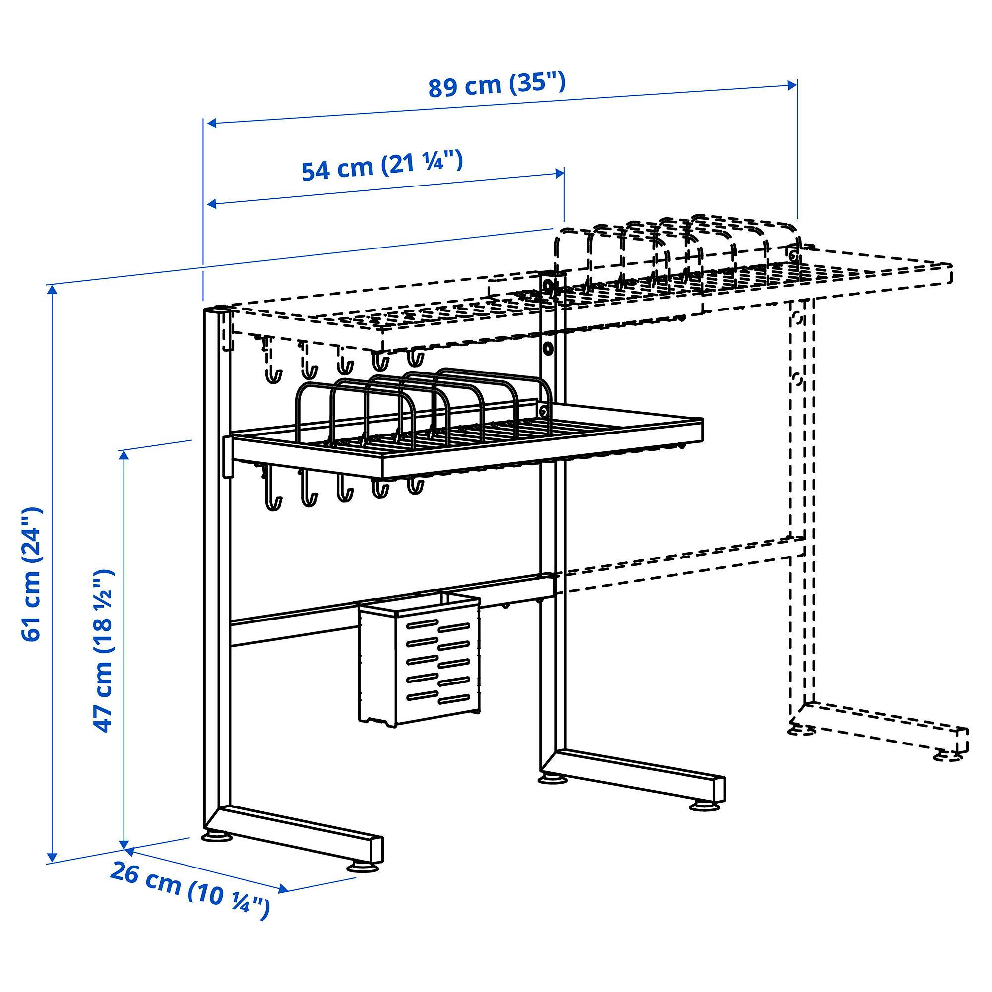 SKYGGFISK dish drainer