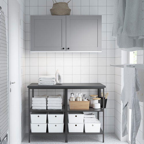 ENHET - 壁面收納櫃組合, 碳黑色/灰色 框架 | IKEA 線上購物 - PE784514_S4