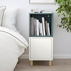 EKET - 附櫃腳收納櫃組合, 白色/木質 | IKEA 線上購物 - PE784547_S3