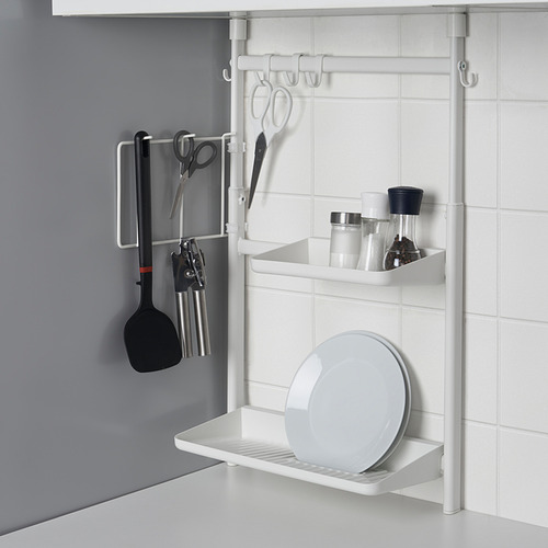 SUNNERSTA clip-on rack with 4 hooks