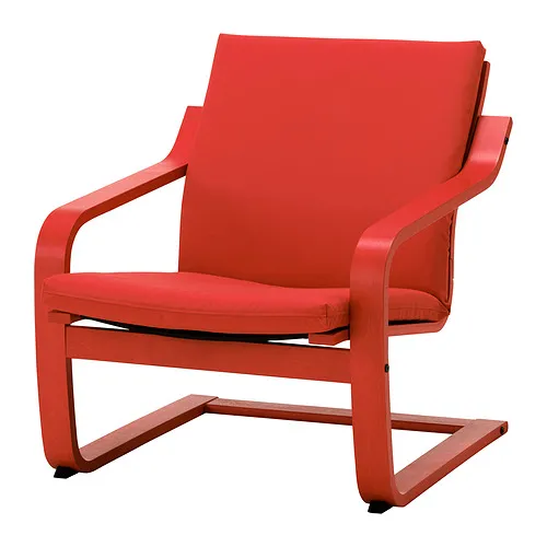 POÄNG - 低背扶手椅, 紅色/Vissle 紅色 | IKEA 線上購物 - PE940392_S4