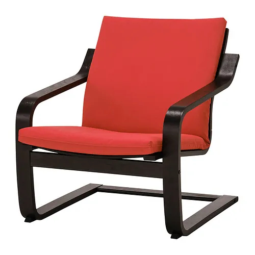 POÄNG - 低背扶手椅, 黑棕色/Vissle 紅色 | IKEA 線上購物 - PE940399_S4