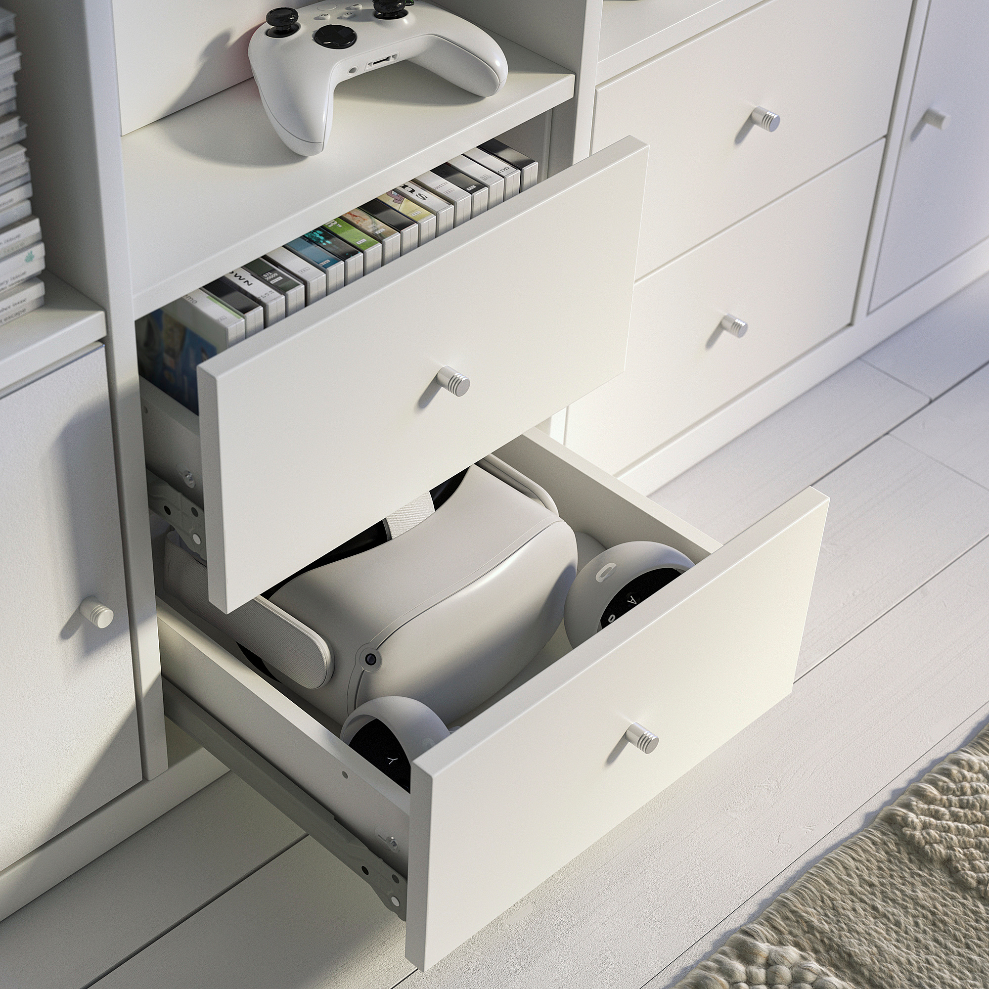 KALLAX shelving unit with underframe