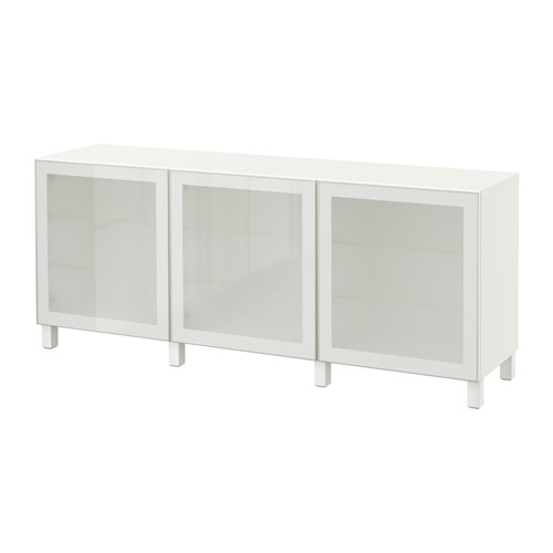 BESTÅ - storage combination with doors, white/Glassvik white frosted glass | IKEA Taiwan Online - PE574454_S4