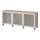 BESTÅ - storage combination with doors, white stained oak effect/Glassvik white frosted glass | IKEA Taiwan Online - PE574478_S1