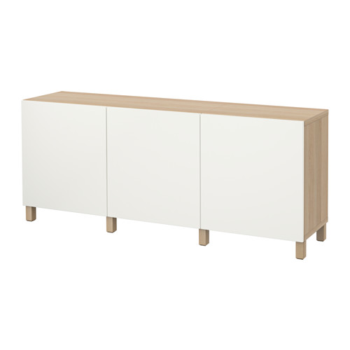 BESTÅ - 附門收納組合, 染白橡木紋/Lappviken 白色, 180x42x74 公分 | IKEA 線上購物 - PE574480_S4