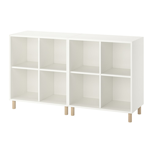 EKET - 附櫃腳收納櫃組合, 白色/木質, 140x35x80 公分 | IKEA 線上購物 - PE784648_S4