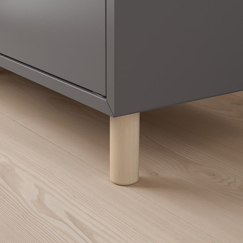 EKET - cabinet combination with legs, dark grey/wood | IKEA Taiwan Online - PE784668_S4