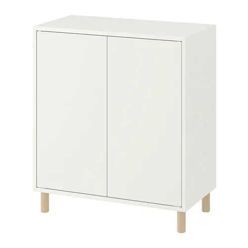 EKET - cabinet combination with legs, white/wood, 70x35x80 cm | IKEA Taiwan Online - PE784665_S4