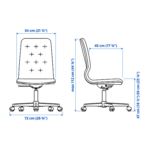 MULLFJÄLLET conference chair with castors