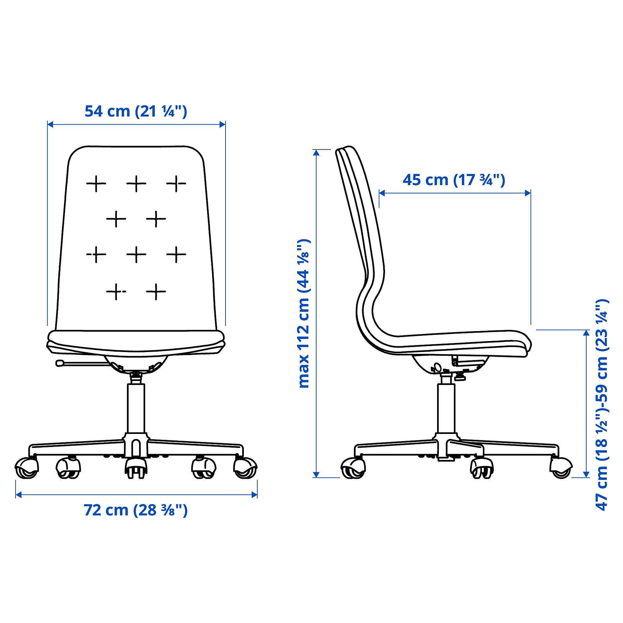 MULLFJÄLLET conference chair with castors