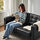 LANDSKRONA - compact 2-seat sofa, Grann/Bomstad black/wood | IKEA Taiwan Online - PE829970_S1