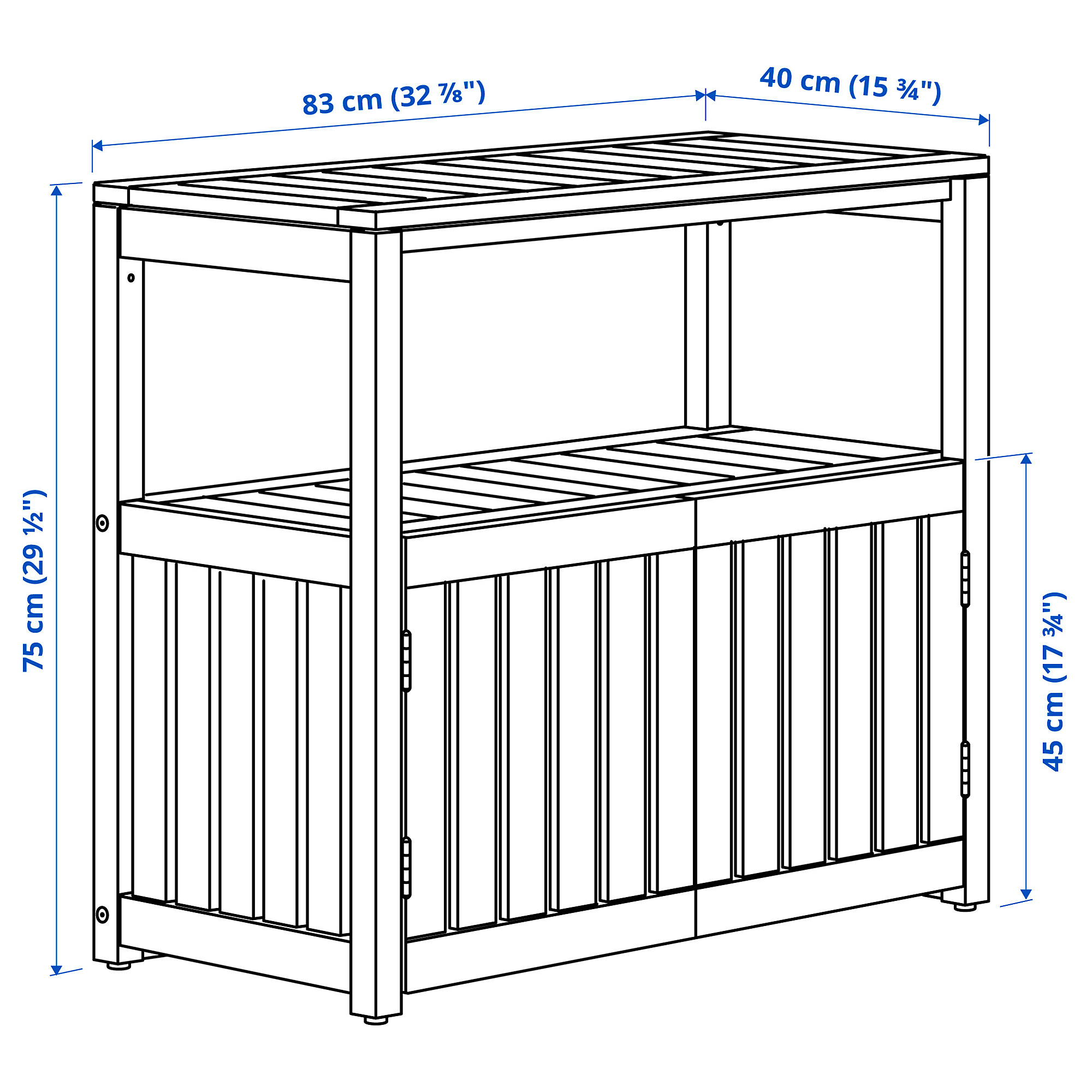 NÄMMARÖ shelving unit, outdoor
