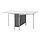 KALLHÄLL - gateleg table with storage, white/light grey | IKEA Taiwan Online - PE829990_S1