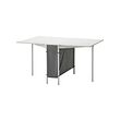 KALLHÄLL - gateleg table with storage, white/light grey | IKEA Taiwan Online - PE829990_S2 