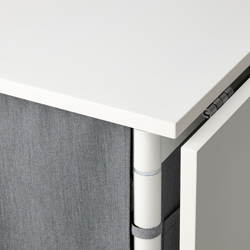 KALLHÄLL - gateleg table with storage, white/light grey | IKEA Taiwan Online - PE829991_S4