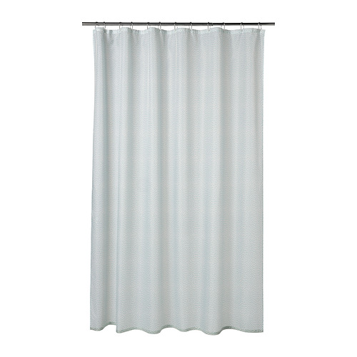 RÅNEÄLVEN - 浴簾, 白色/土耳其藍 | IKEA 線上購物 - PE830034_S4