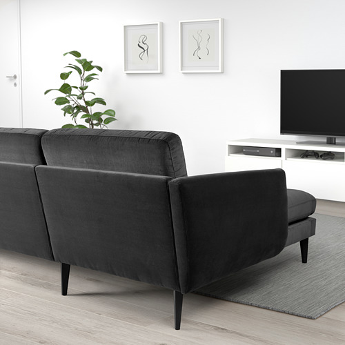 SMEDSTORP 3-seat sofa with chaise longue