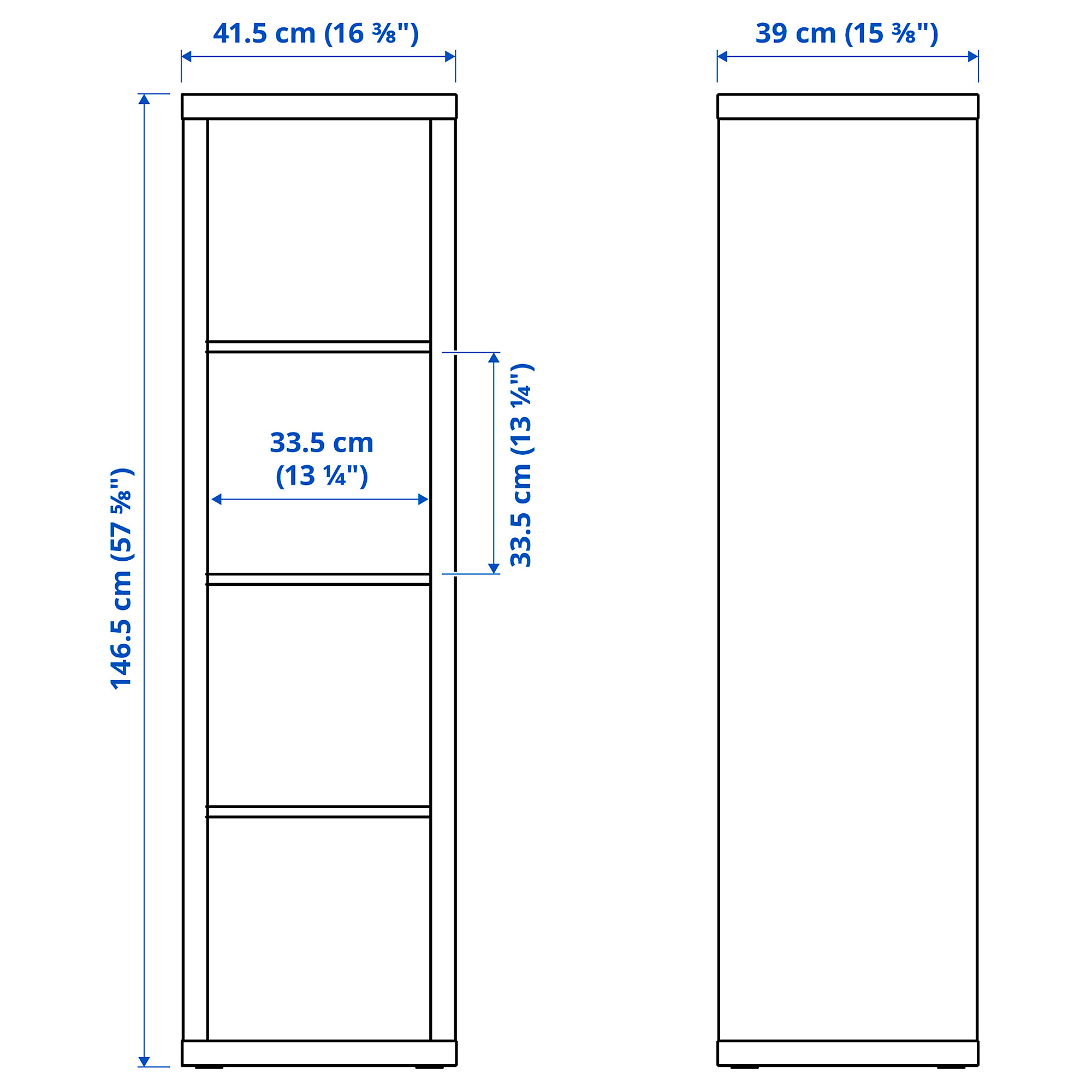 KALLAX shelving unit with 2 inserts