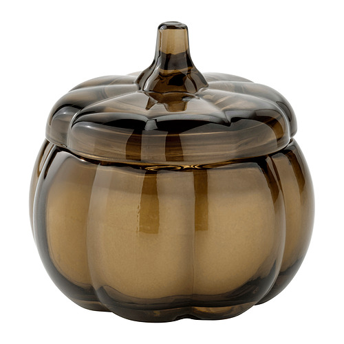 HÖSTAGILLE - scented candle in glass, Spiced pumpkin/green, 20 hr | IKEA Taiwan Online - E1011361_S4