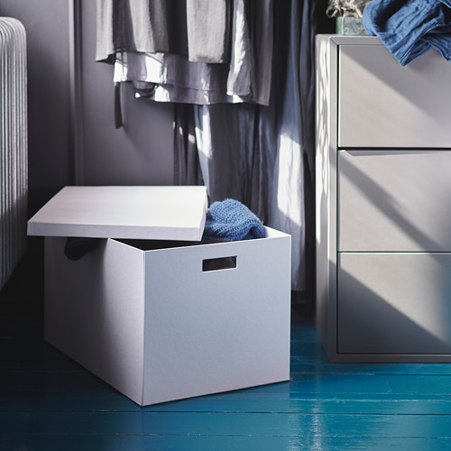TJENA - 附蓋收納盒, 白色 | IKEA 線上購物 - PE772941_S4