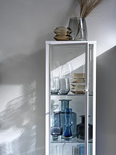 BAGGEBO glass-door cabinet