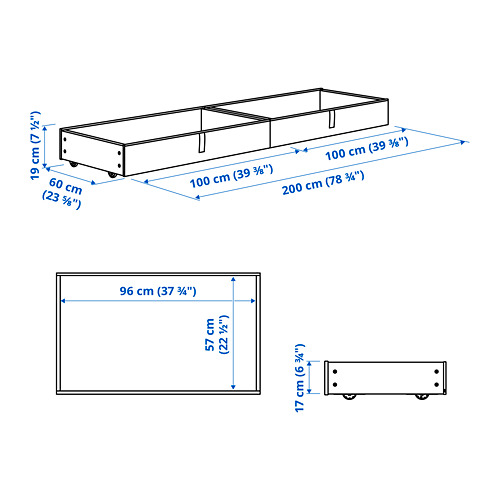 GLADSTAD 軟墊床用收納盒