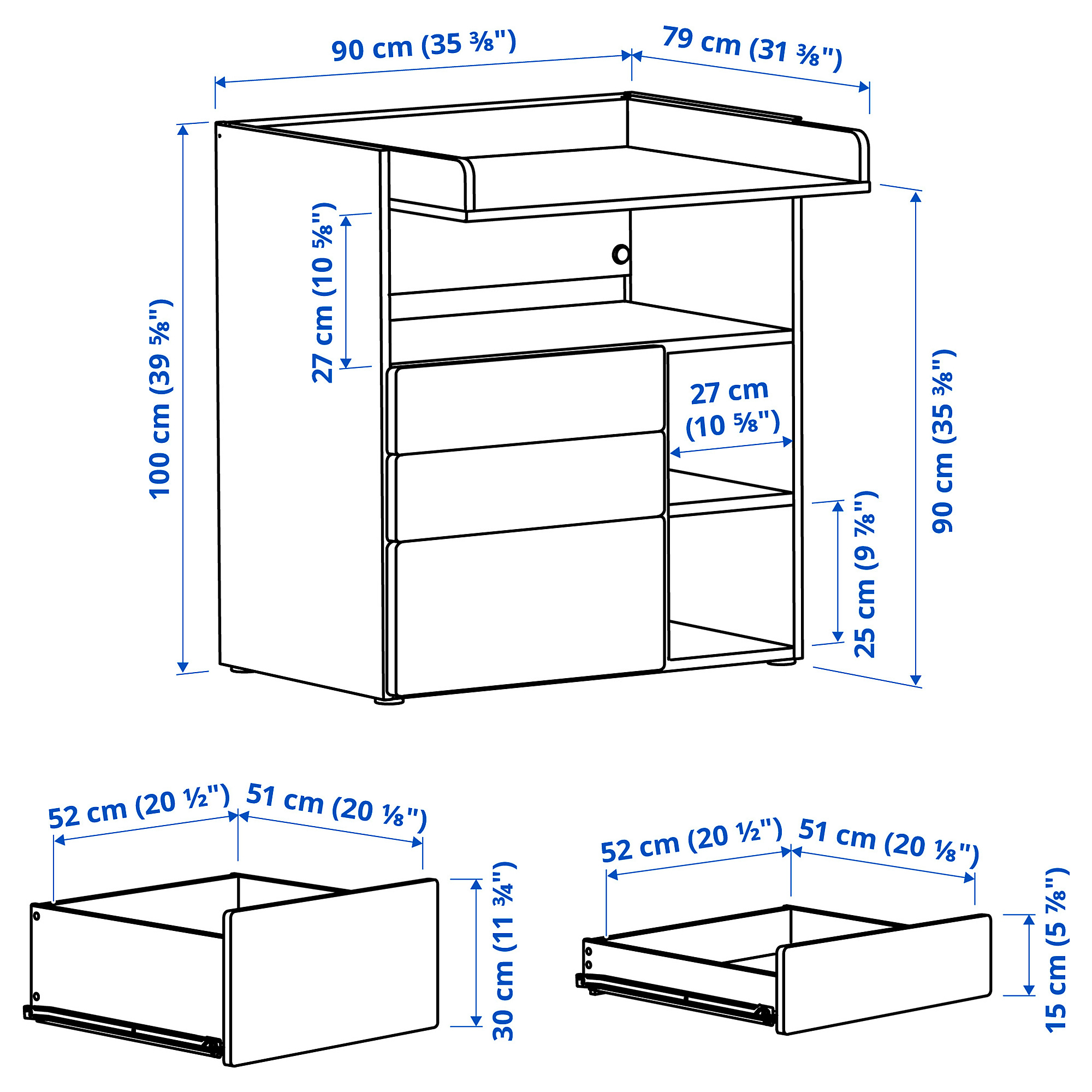 SMÅSTAD changing table