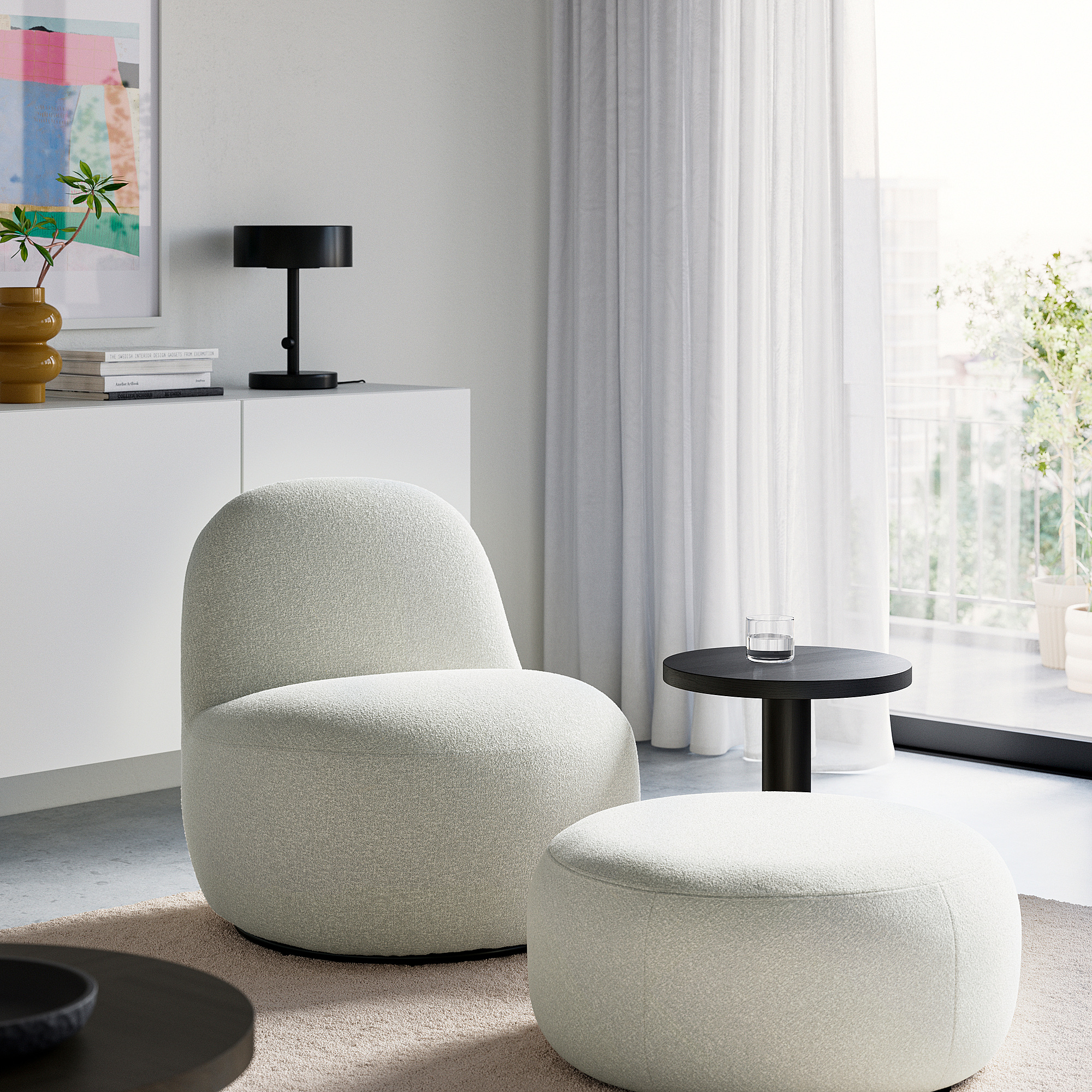 LILLESÄTER swivel easy chair