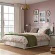 FÅGELFJÄLLET bed frame with 4 storage boxes
