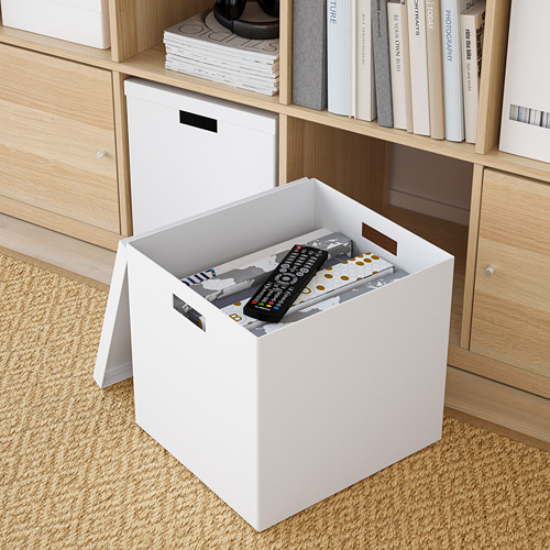 TJENA storage box with lid